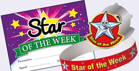 School Star of the Day/Week stickers, certificates and badges